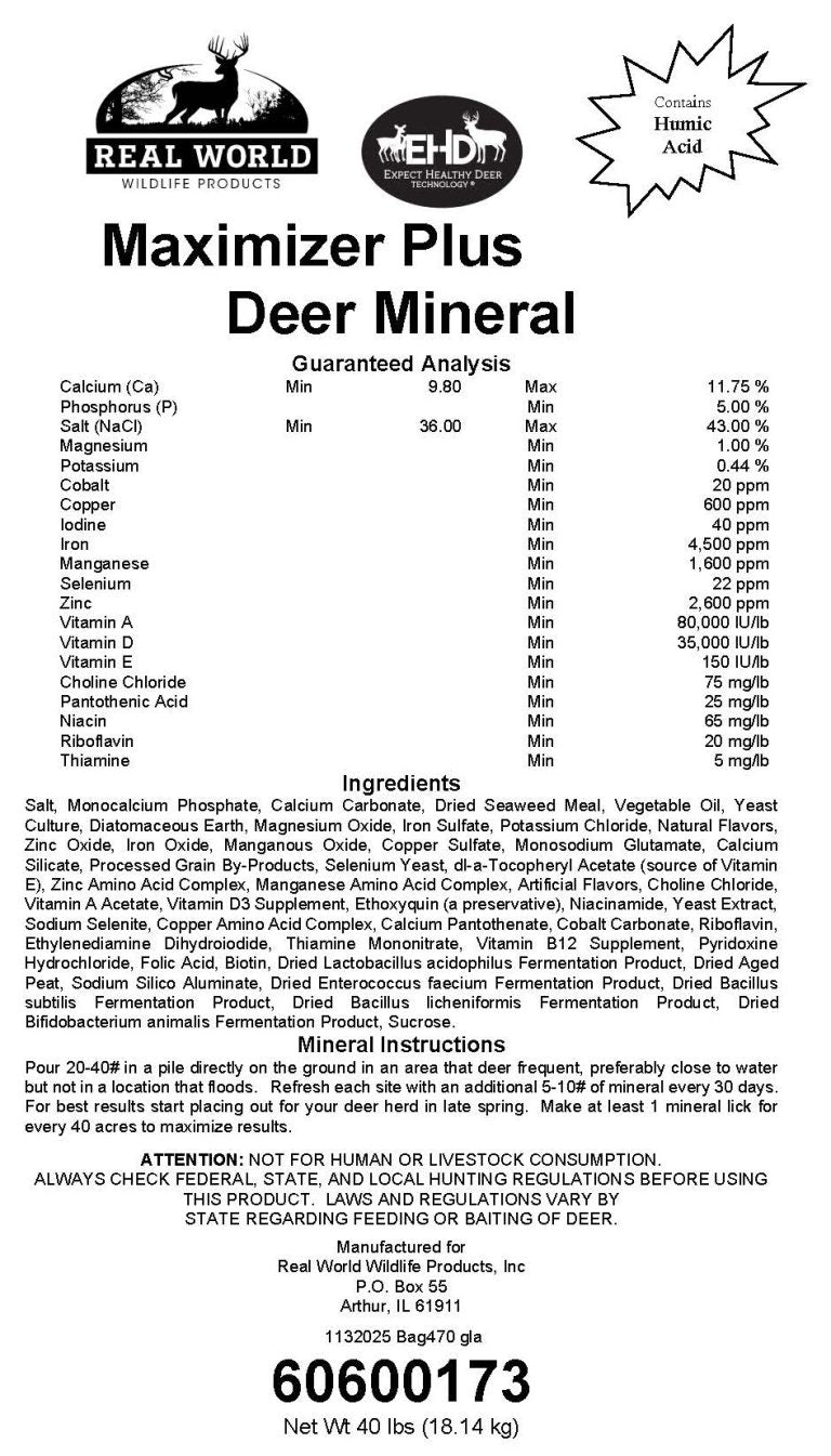 RWWP Maximizer Plus Mineral 40lbs bag